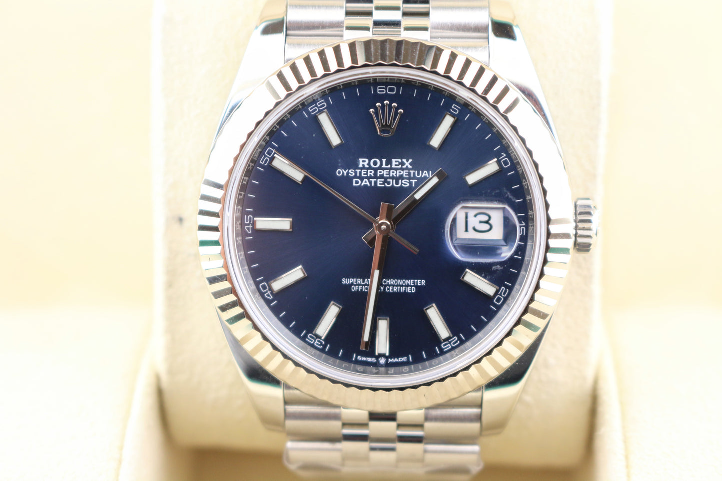 2020 Rolex Datejust 126334 Blue Stick SS Jubilee With Papers 41mm