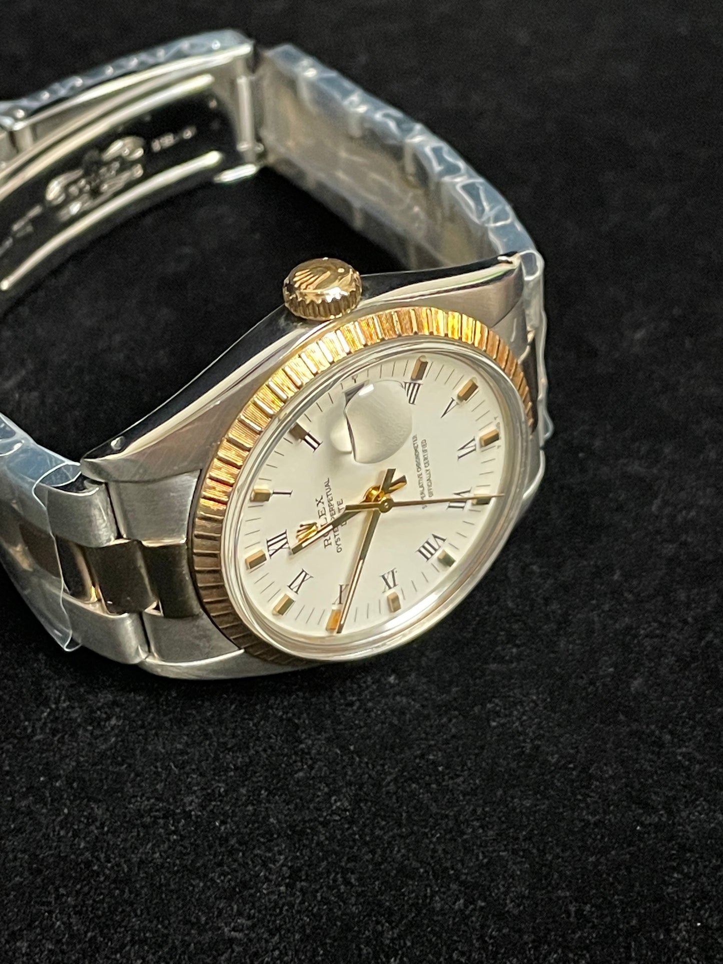 1978 Rolex Date 1500 White Roman Dial TT Oyster No Papers 34mm