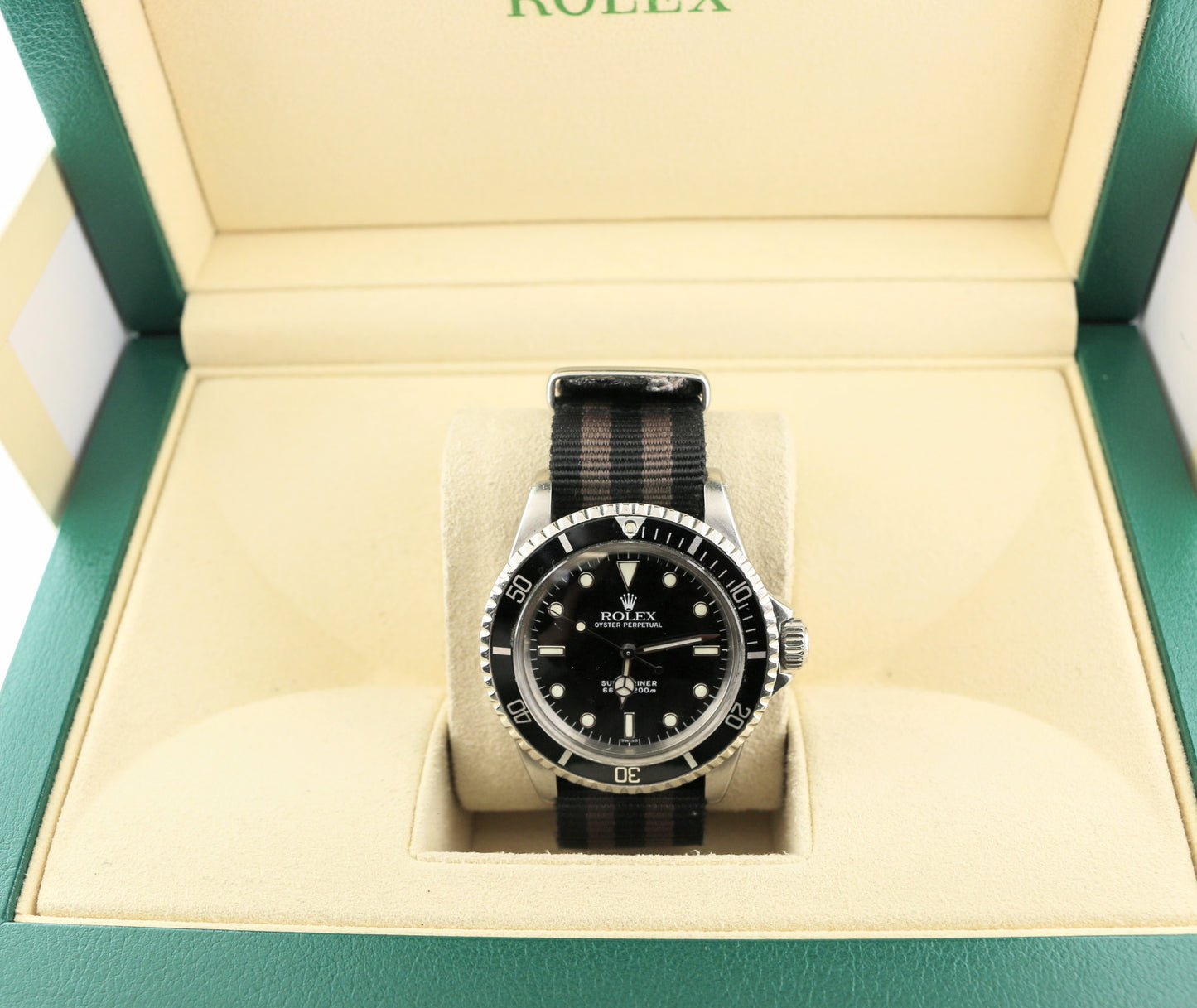 1965 Rolex Submariner No Date 5513 Black Dial Nato Strap No Papers 40mm