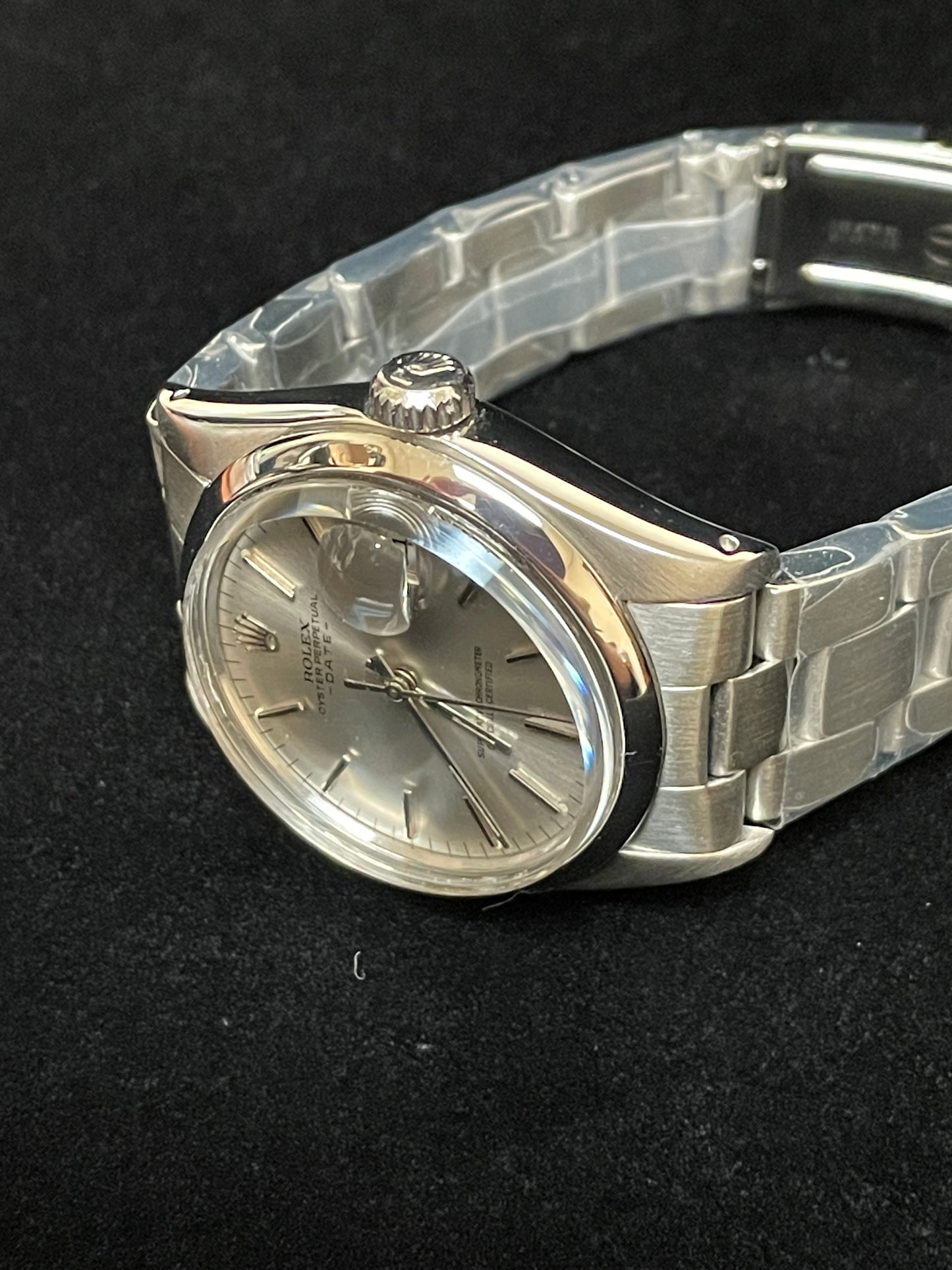 1978 Rolex Date 1500 Silver Stick SS Oyster No Papers 34mm