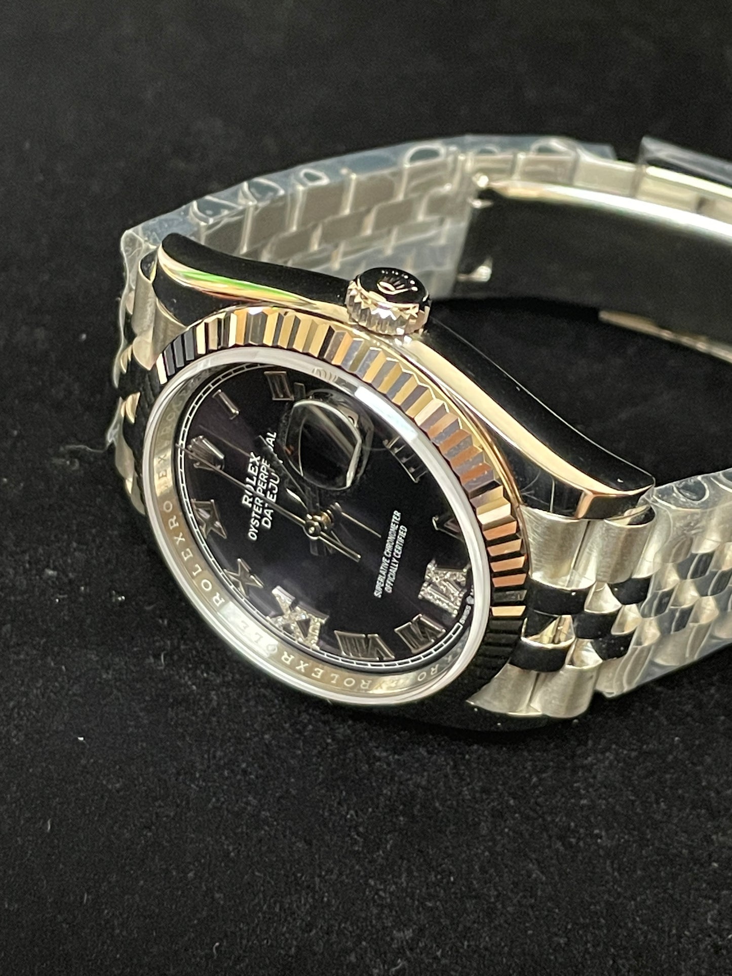 2022 Rolex Datejust 126234 Aubergine Purple Roman Diamond Dial SS Jubilee 36mm  BigBenTimeZone