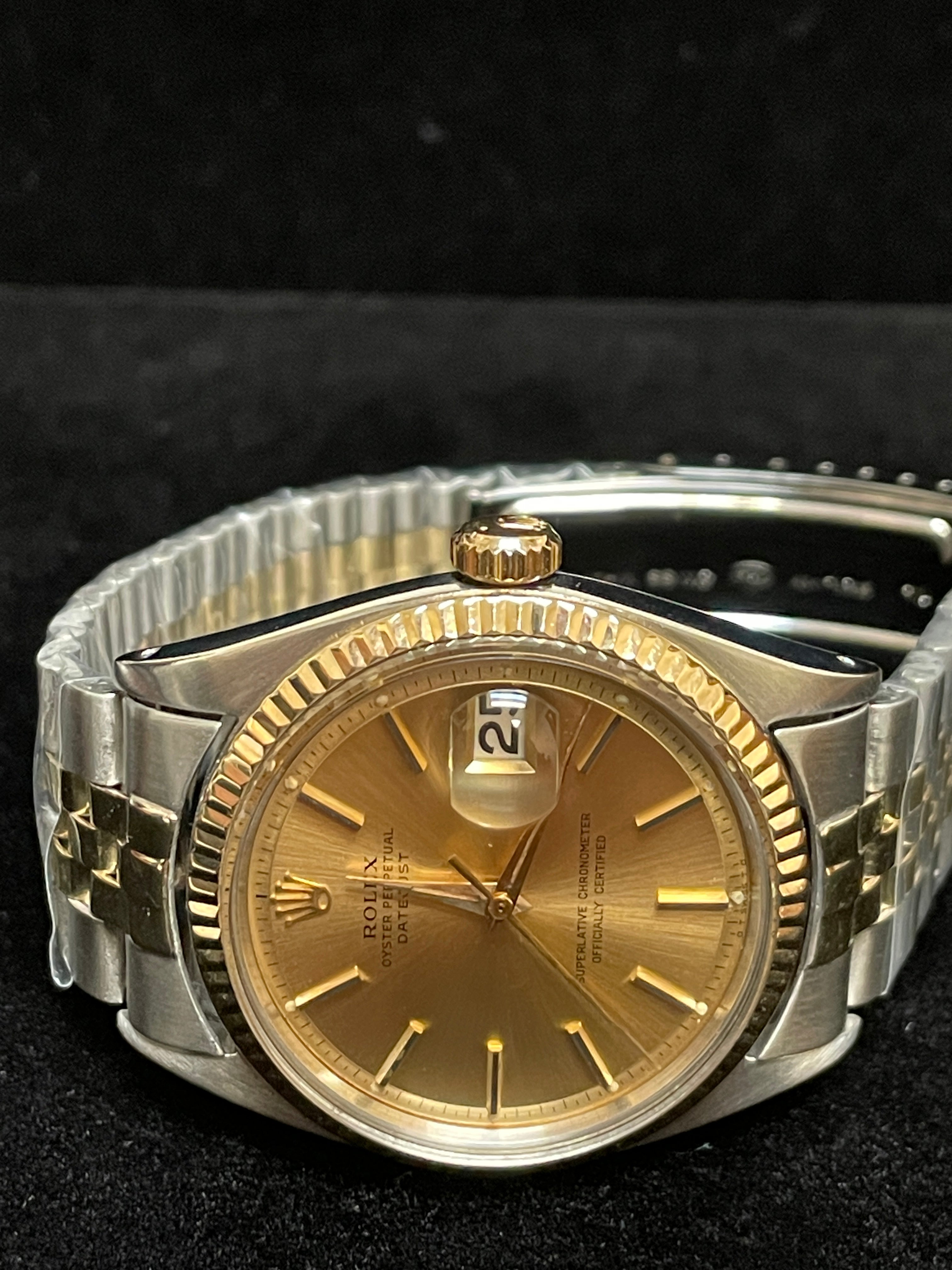 1961 Rolex Datejust 1601 Champagne Dial TT Jubilee No Papers 36mm Big Ben Time Zone