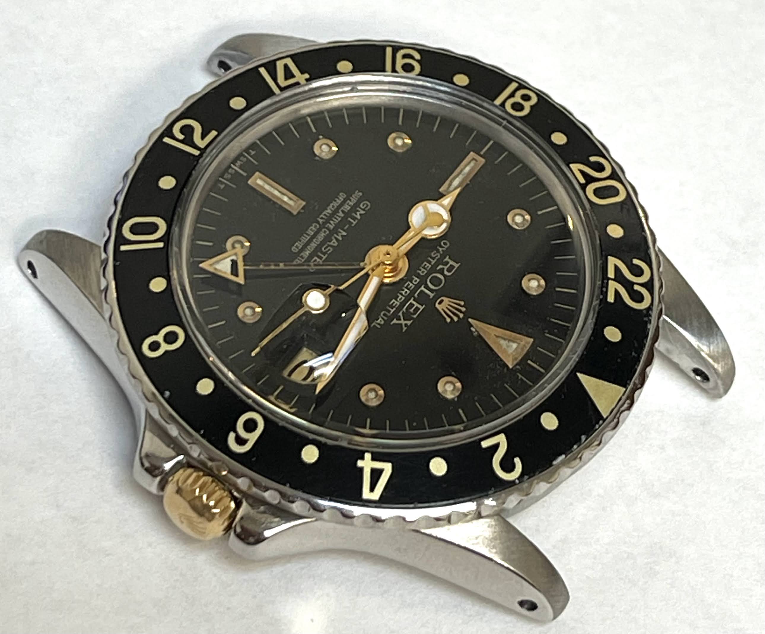 1971 Rolex Gmt Master 1675 Black Nipple Dial Head Only No Papers