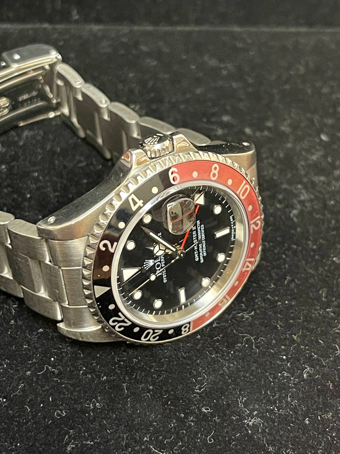 1997 Rolex GMT Master II Coke 16710 Black Dial SS Oyster With Papers 40mm