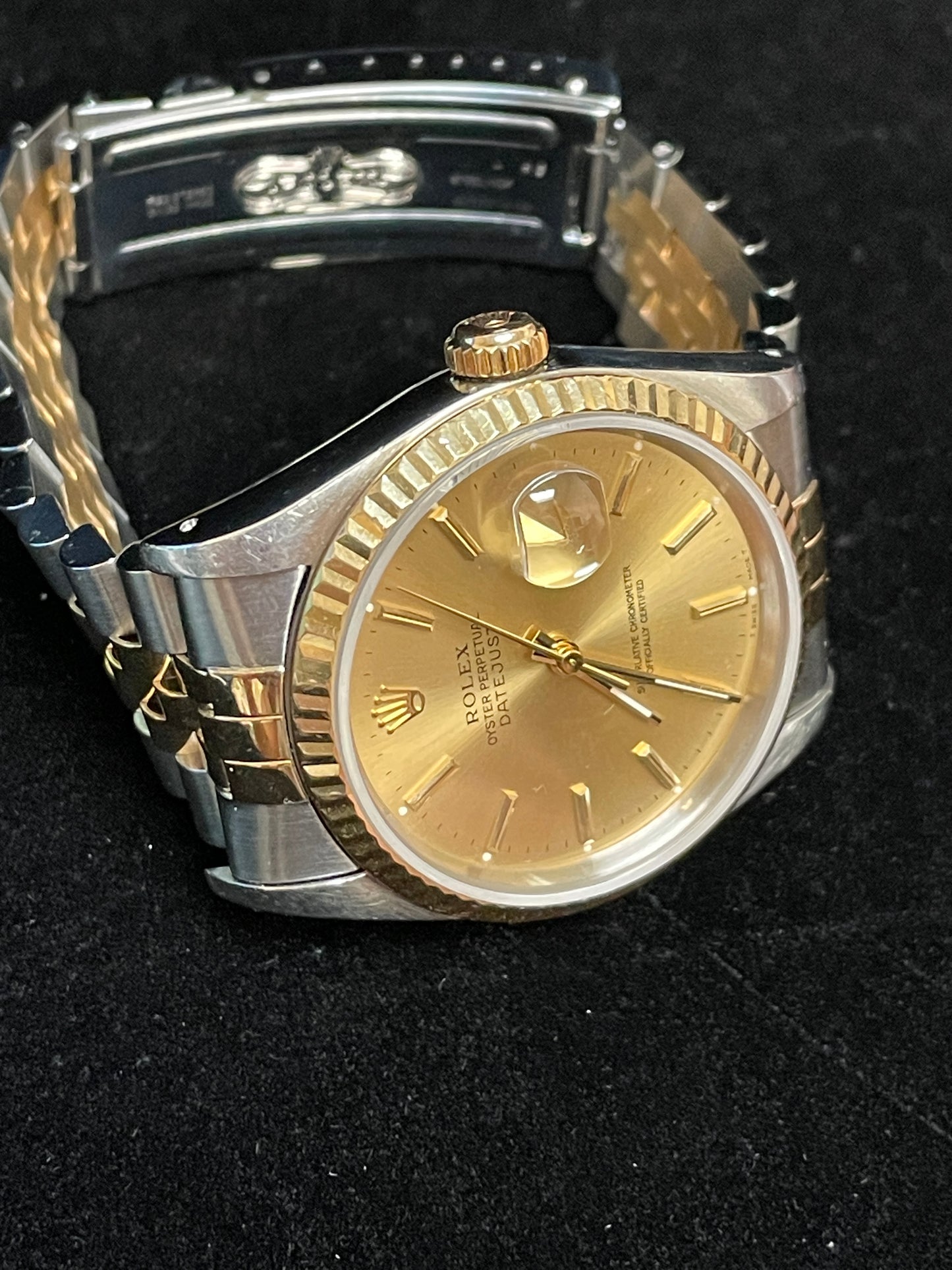 1991 Rolex Datejust 16233 Champagne Dial TT 18kt Jubilee No Papers 36mm