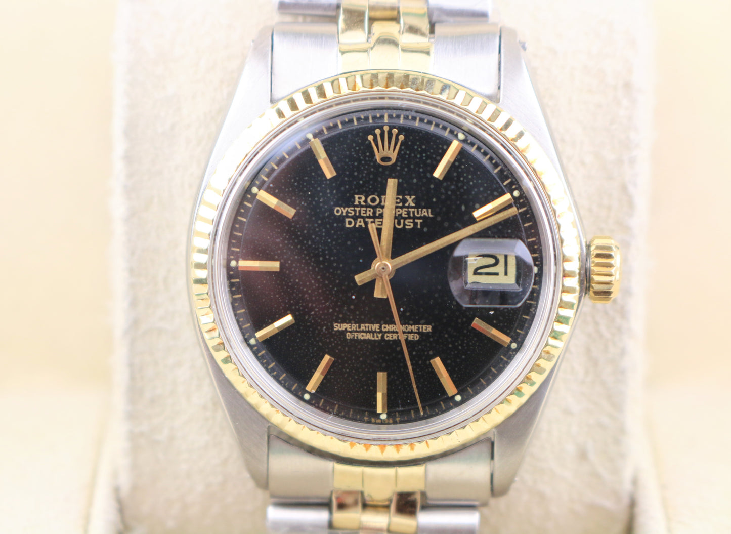 1978 Rolex Datejust 1601 Black Dial TT Jubilee No Papers 36mm