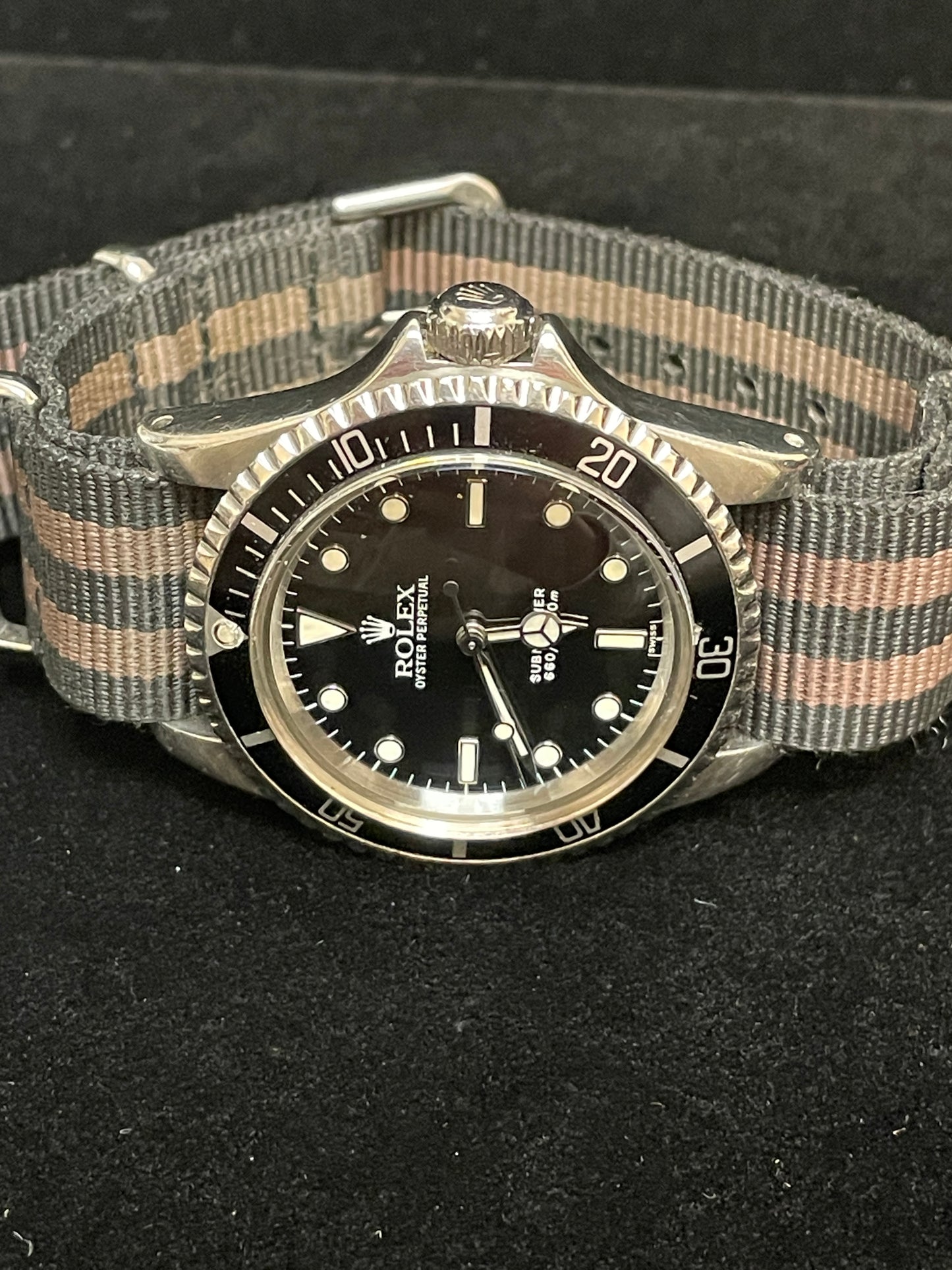 1965 Rolex Submariner No Date 5513 Black Dial Nato Strap No Papers 40mm