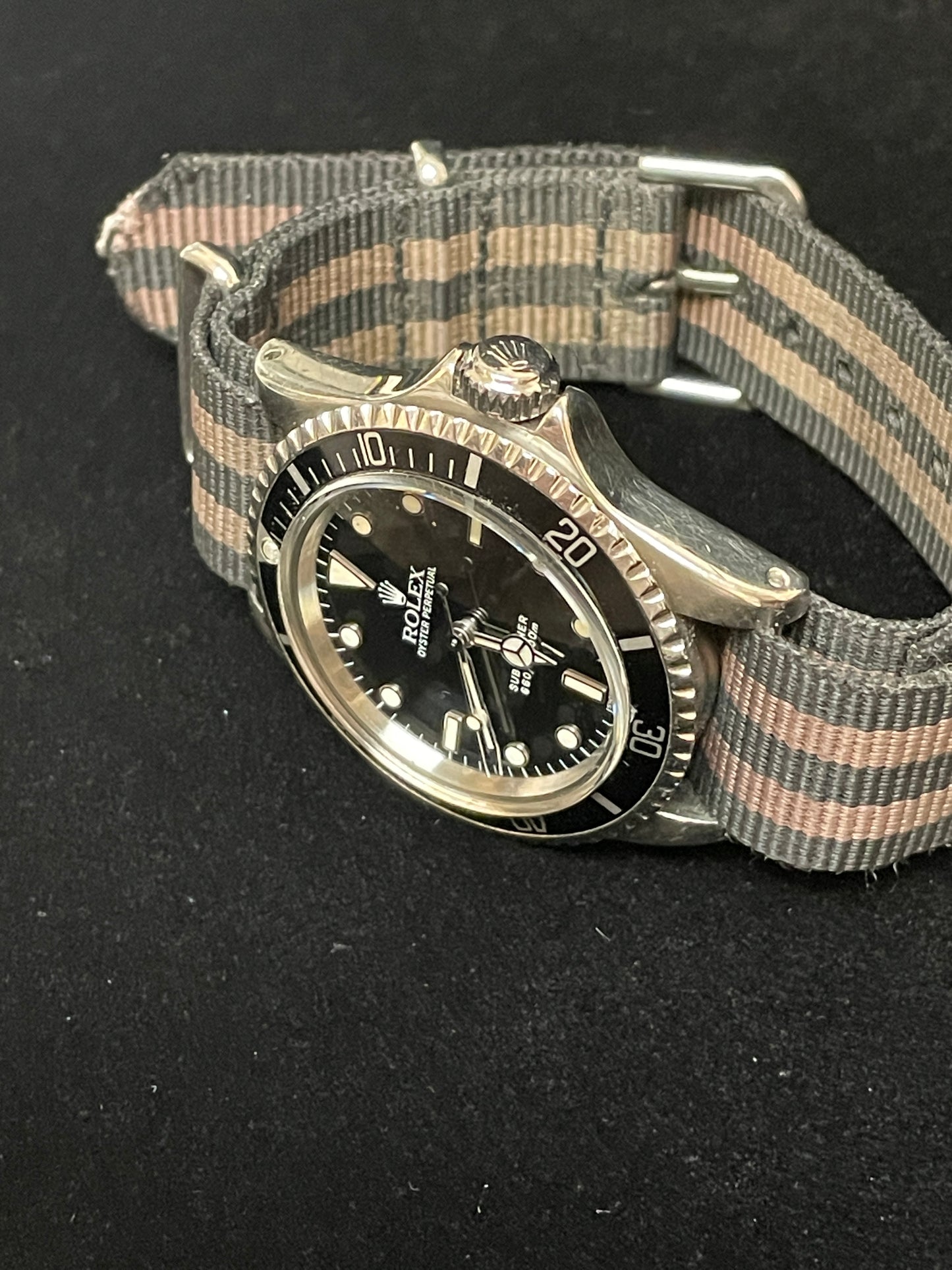 1965 Rolex Submariner No Date 5513 Black Dial Nato Strap No Papers 40mm