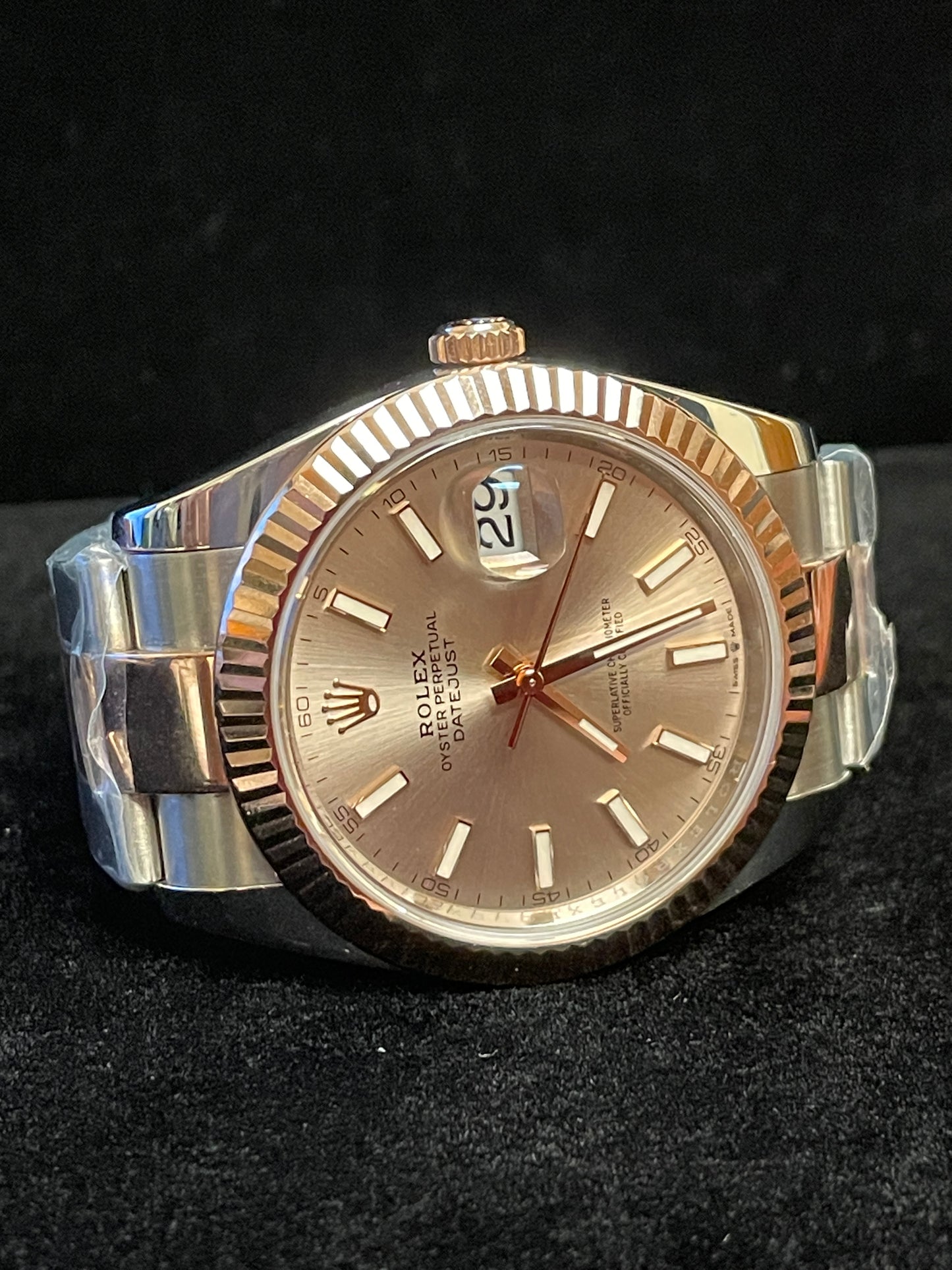 2022 Rolex Mens Datejust 126331 Sundust Rose 18kt TT Oyster No Papers 41mm