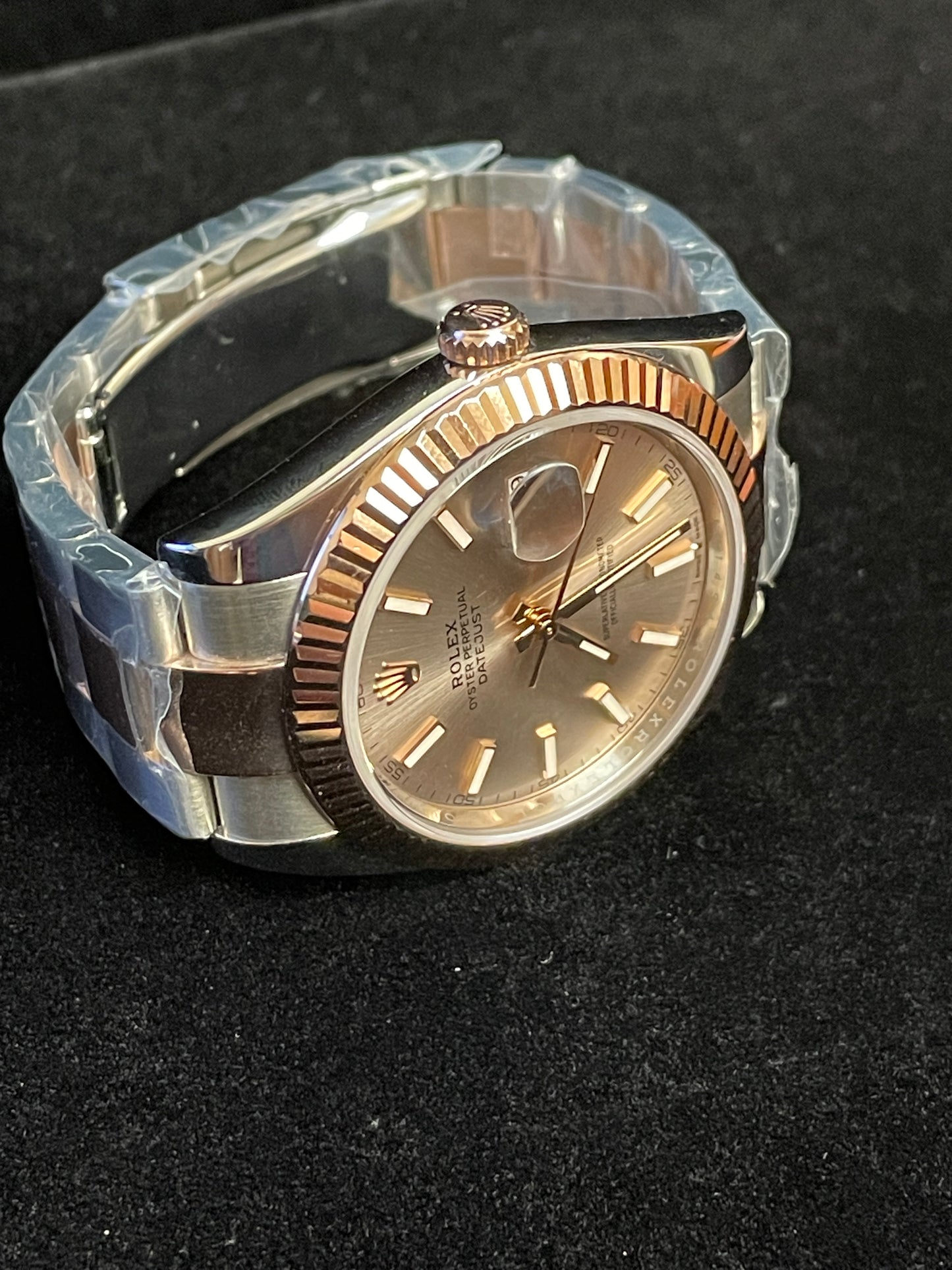 2022 Rolex Mens Datejust 126331 Sundust Rose 18kt TT Oyster No Papers 41mm