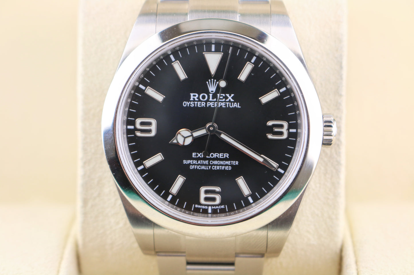 2016 Rolex Explorer 214270 MK2 Black Dial SS Oyster Full Lume No Papers 39mm