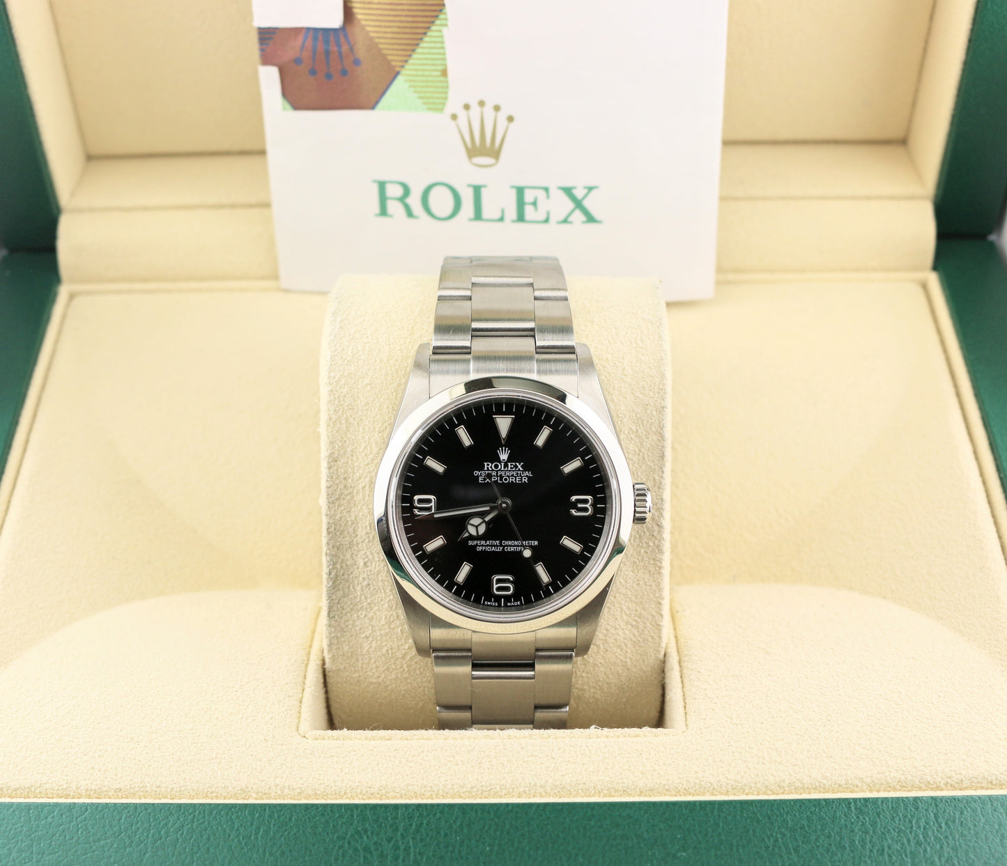 2007 Rolex Explorer 114270 Black Dial SS Oyster With Papers 36mm