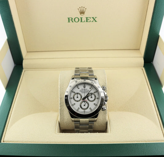 2004 Rolex Daytona 116520 White Dial SS Oyster No Papers 40mm