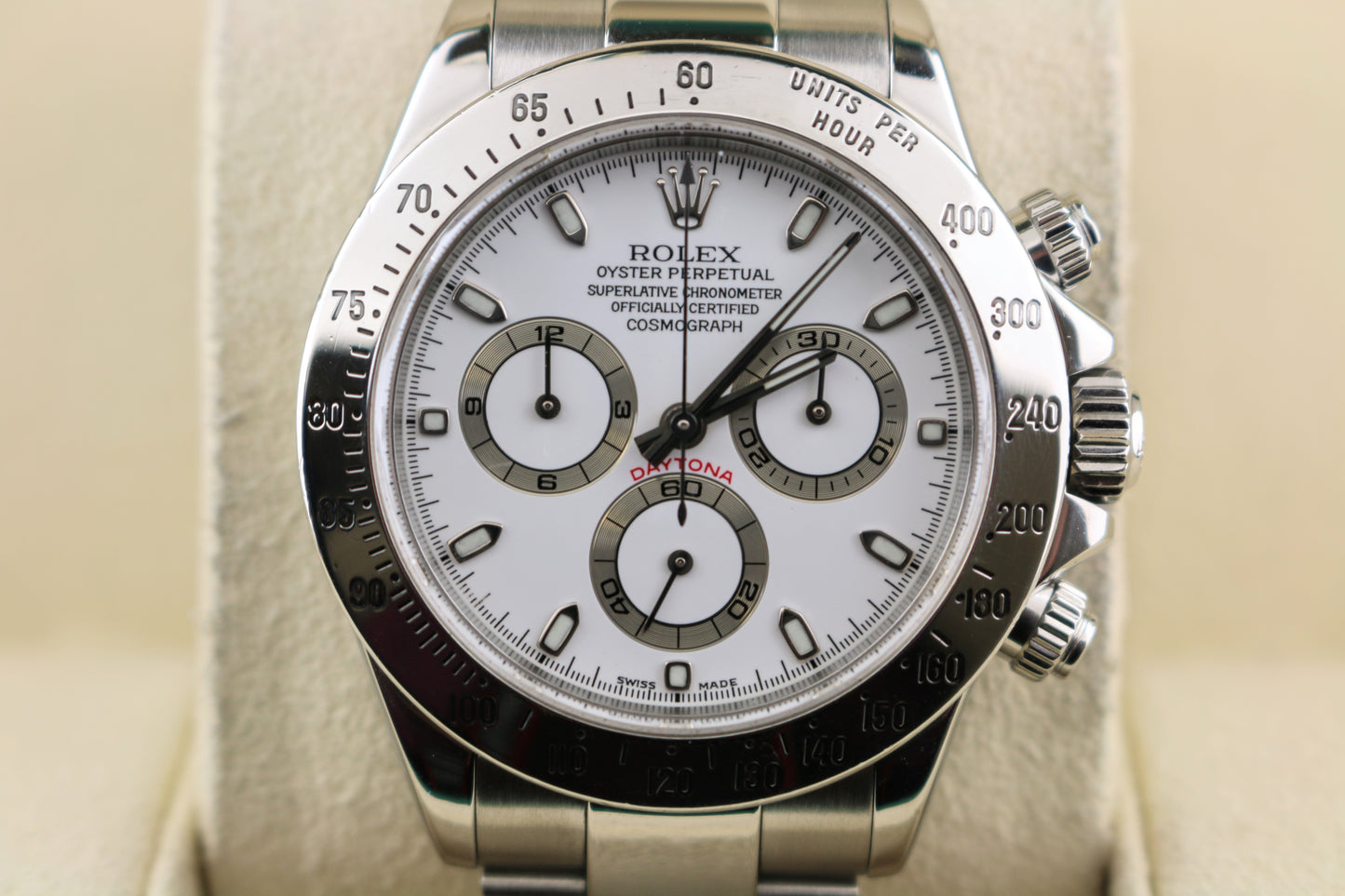 2004 Rolex Daytona 116520 White Dial SS Oyster No Papers 40mm