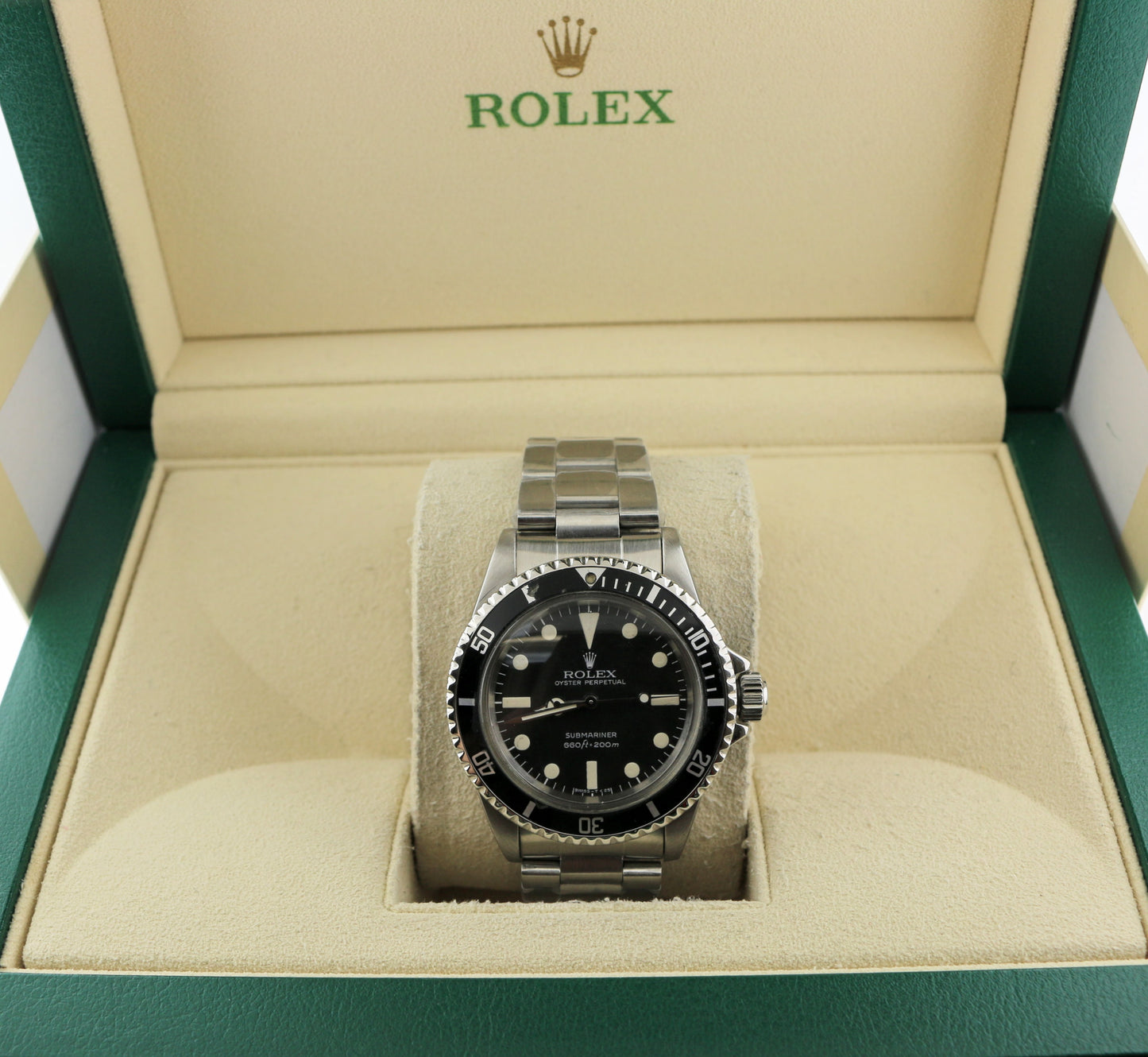 1972 Rolex Submariner No Date 5513 Black Maxi Dial SS Oyster No Papers 40mm