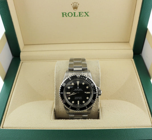 1972 Rolex Submariner No Date 5513 Black Maxi Dial SS Oyster No Papers 40mm