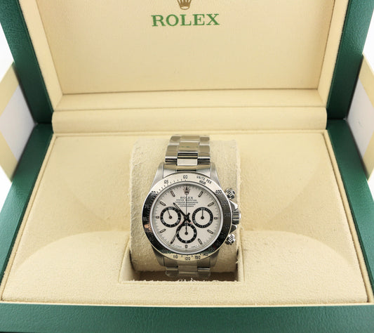 1995 Rolex Zenith Daytona 16520 Tritium White Panda Dial SS Oyster No Paper 40mm