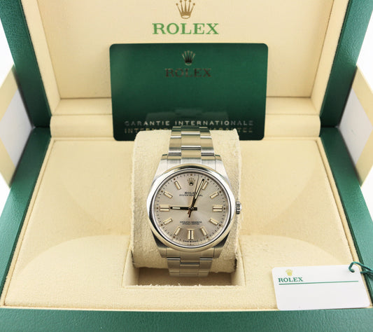 2021 Rolex Oyster Perpetual 124300 Silver Dial SS Oyster With Papers 41mm