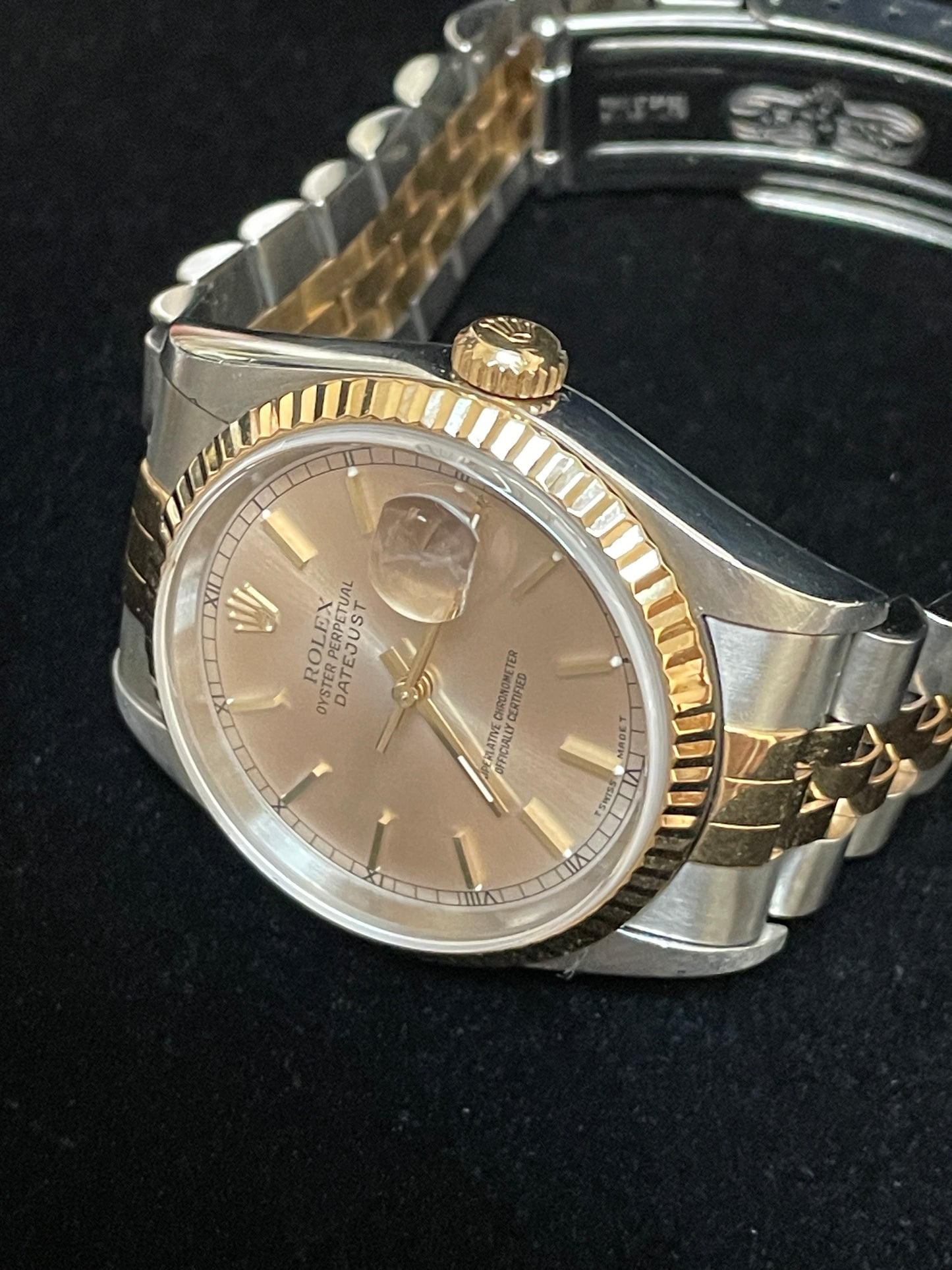1997 Rolex Datejust 16233 Silver Dial TT Jubilee With Open Papers 36mm