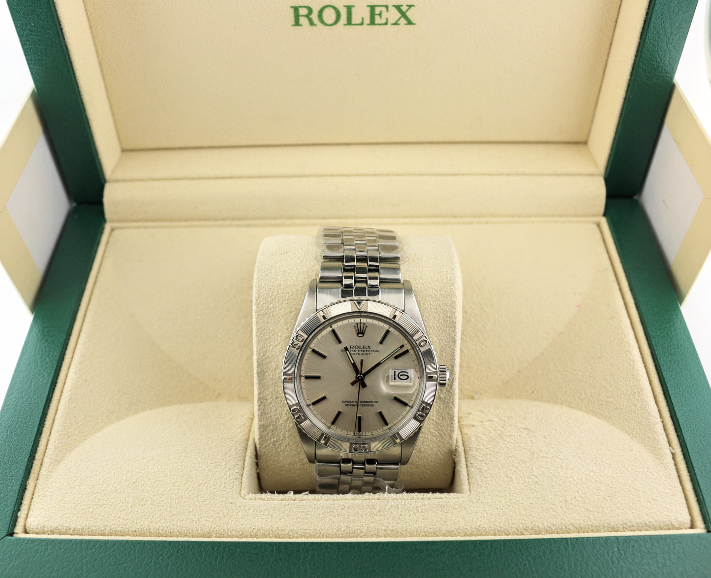 1971 Rolex Datejust 1625 Thunderbird Silver Dial SS Jubilee No Papers 36mm