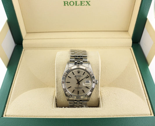 1971 Rolex Datejust 1625 Thunderbird Silver Dial SS Jubilee No Papers 36mm