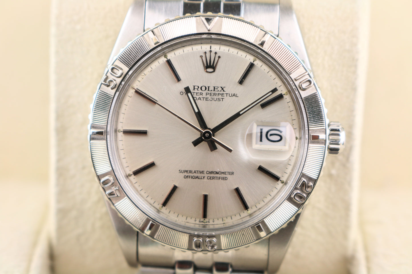 1971 Rolex Datejust 1625 Thunderbird Silver Dial SS Jubilee No Papers 36mm