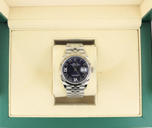 2022 Rolex Datejust 126234 Aubergine Purple Roman Diamond Dial SS Jubilee 36mm  BigBenTimeZone