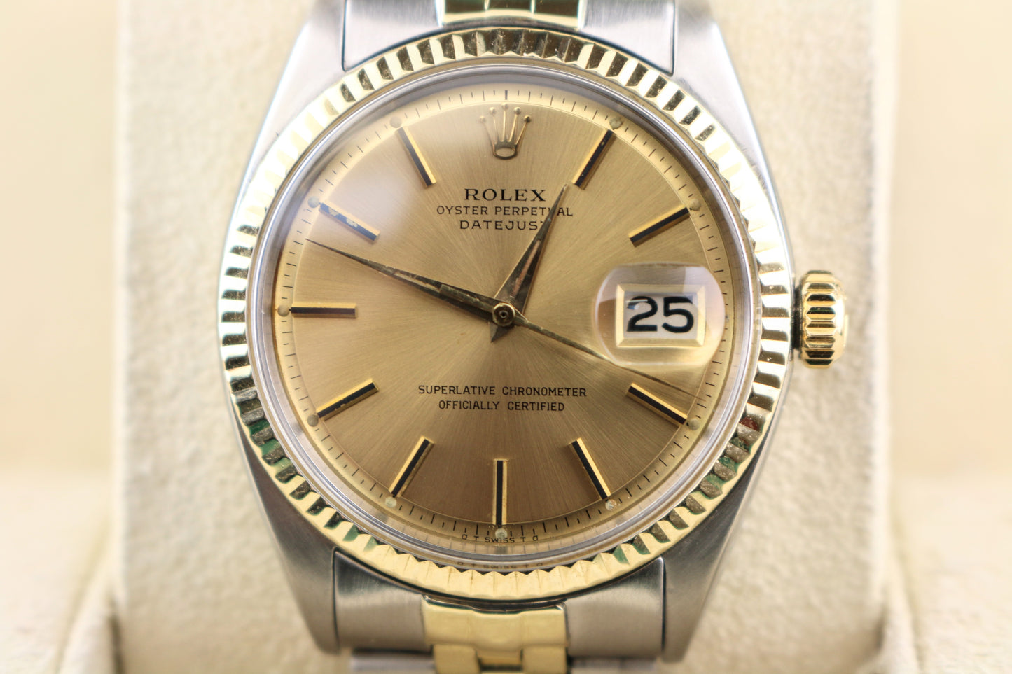 1961 Rolex Datejust 1601 Champagne Dial TT Jubilee No Papers 36mm