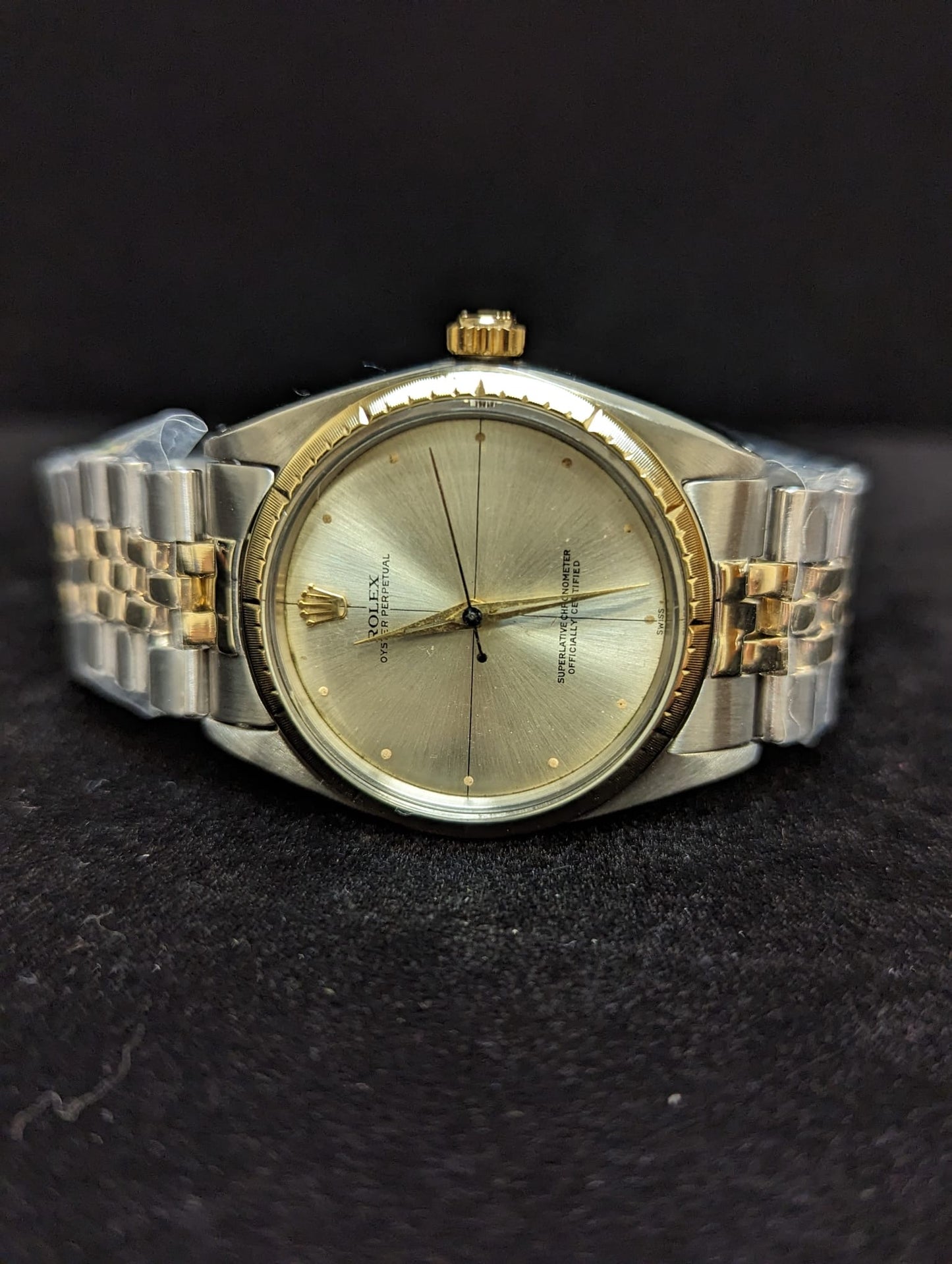 1961 Rolex Zephyr Oyster Perpetual 1008 Silver Dial TT Jubilee No Papers 34mm