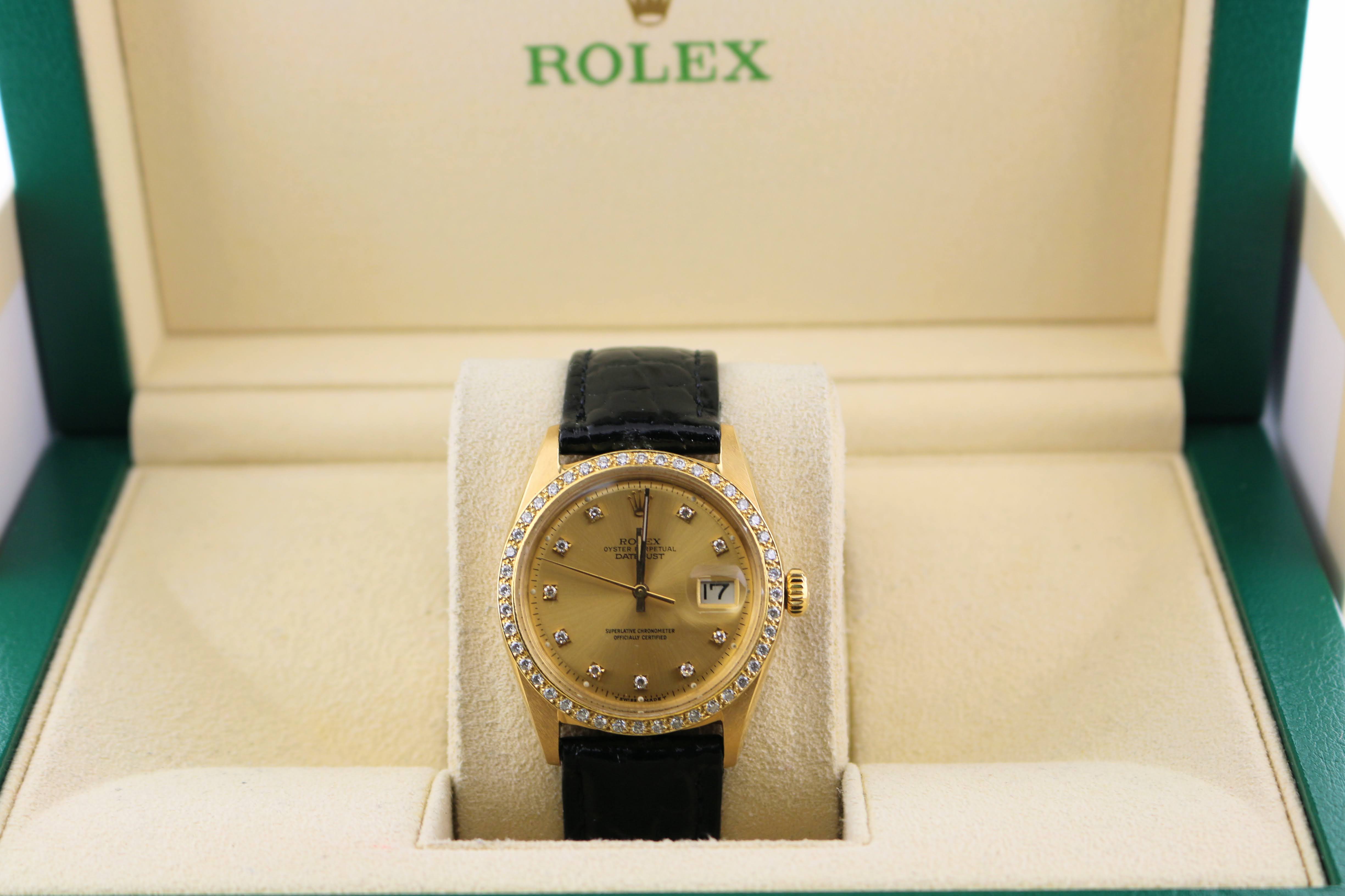 Rolex datejust solid outlet gold